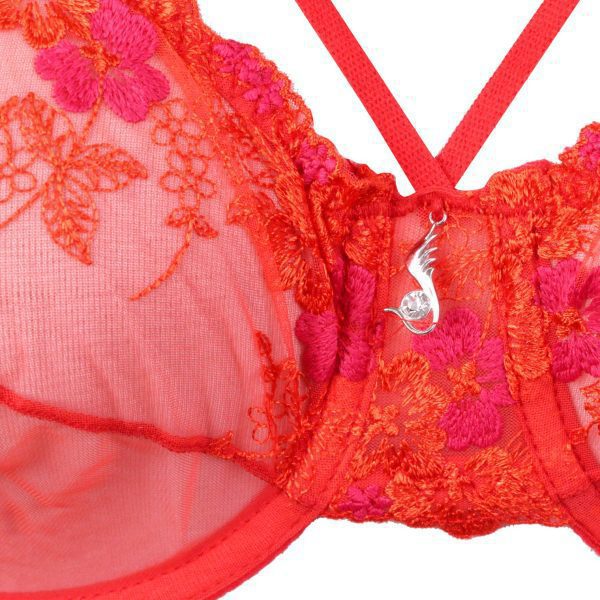 ست شورت و سوتین زنانه پانیذ مدل 9019 رنگ قرمز