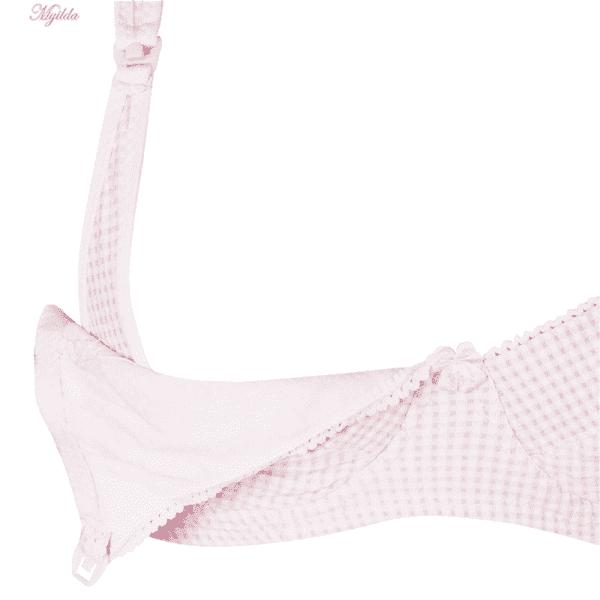 سوتین شیردهی مدل فنردار کد 3802 رنگ صورتی روشن