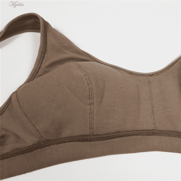 سوتین دخترانه ماییلدا مدل بدون فنر کد 3937 رنگ قهوه ای