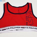 ست شورت و نیم تنه زنانه یو اس پولو مدل 4004-255 رنگ قرمز