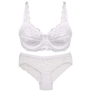 ست شورت و سوتین زنانه پانیذ مدل فنردار کد 9015 رنگ سفید