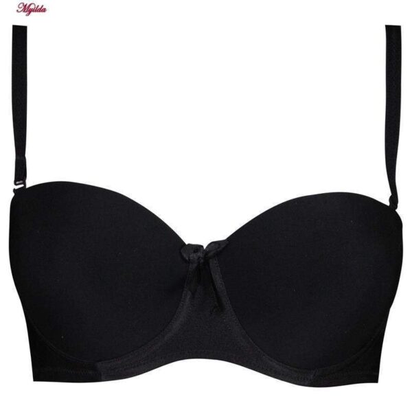 سوتین زنانه مدل دکلته فنردار کد 4288 رنگ مشکی