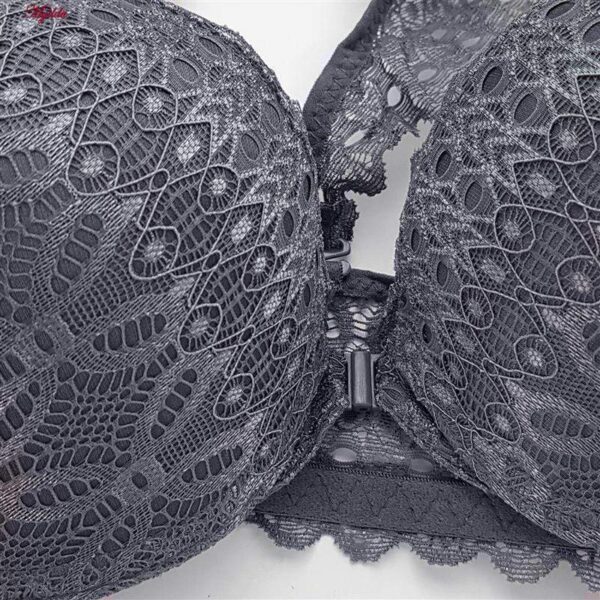 ست شورت و سوتین زنانه ماییلدا مدل پوش آپ فنردار کد 4282-7107 رنگ خاکستری تیره