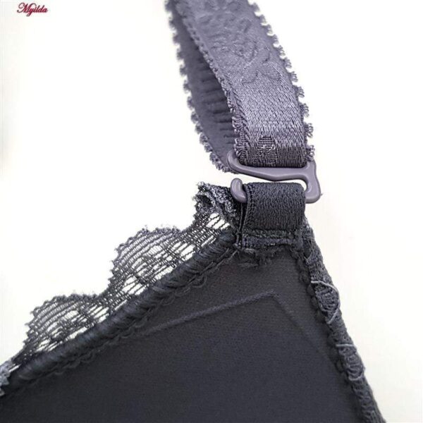 ست شورت و سوتین زنانه ماییلدا مدل پوش آپ فنردار کد 4282-7107 رنگ خاکستری تیره