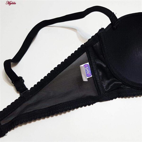 سوتین زنانه مدل دکلته فنردار کد 4288 رنگ مشکی