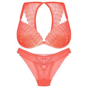 ست شورت و سوتین زنانه ماییلدا مدل پوش آپ فنردار کد 4282-7107 رنگ نارنجی