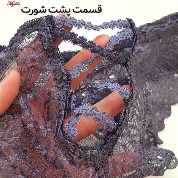 ست شورت و سوتین زنانه ماییلدا مدل پوش آپ فنردار کد 4282-7107 رنگ خاکستری تیره