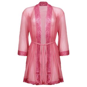 روبدوشامبر زنانه مدل گیپوری کد 4306-81007 رنگ کالباسی