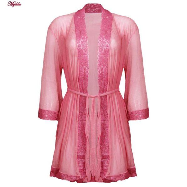 روبدوشامبر زنانه مدل گیپوری کد 4306-81007 رنگ کالباسی