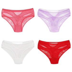 شورت زنانه ماییلدا مدل گیپوری کد 4247-1004-GWYR بسته 4 عددی