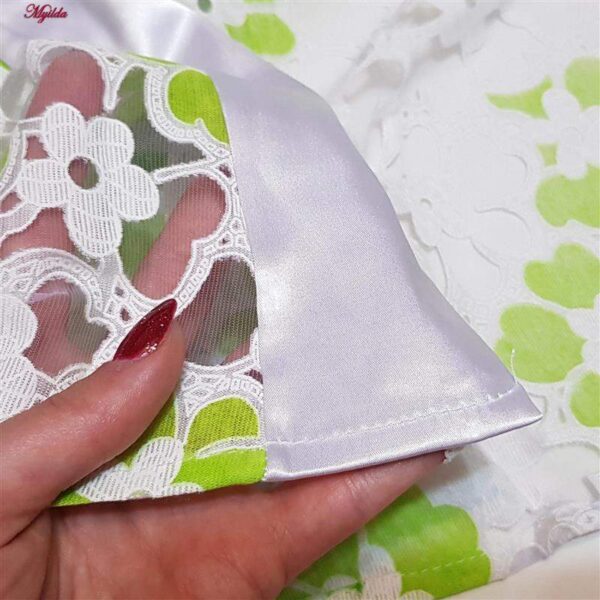 روبدوشامبر زنانه ماییلدا مدل گیپوری گلدار کد 4314 رنگ سبز روشن