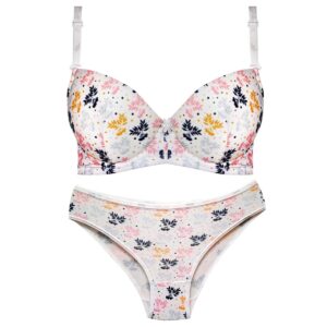 ست شورت و سوتین زنانه لنا مدل پوش آپ فنر دار کد 4378-4