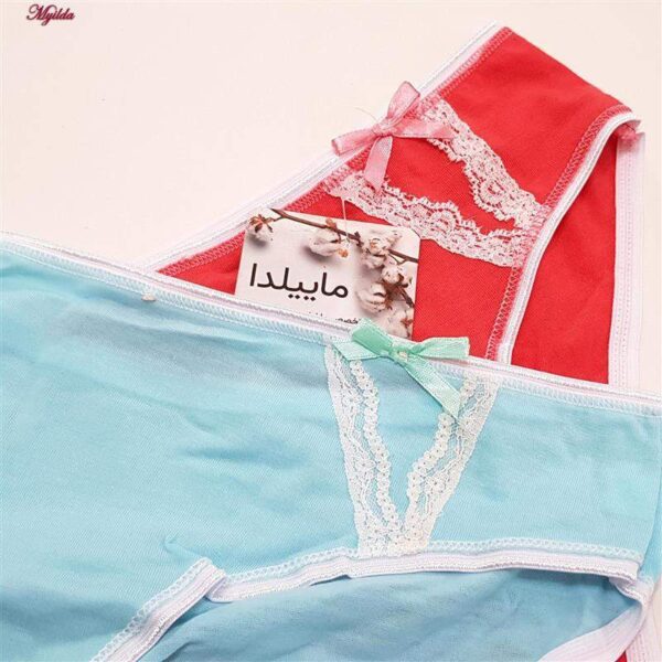 شورت زنانه ماییلدا مدل اسلیپ نخی کد 4246-1001-GSPY بسته 4 عددی