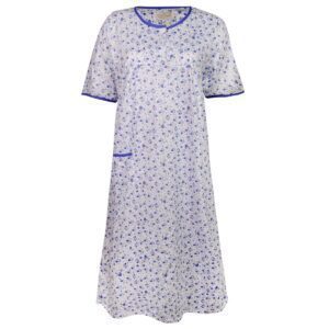 لباس خواب زنانه مدل دکمه دار کد 4379 رنگ آبی