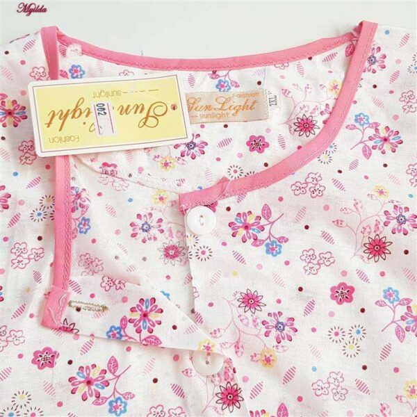 لباس خواب زنانه مدل دکمه دار کد 4380 رنگ صورتی