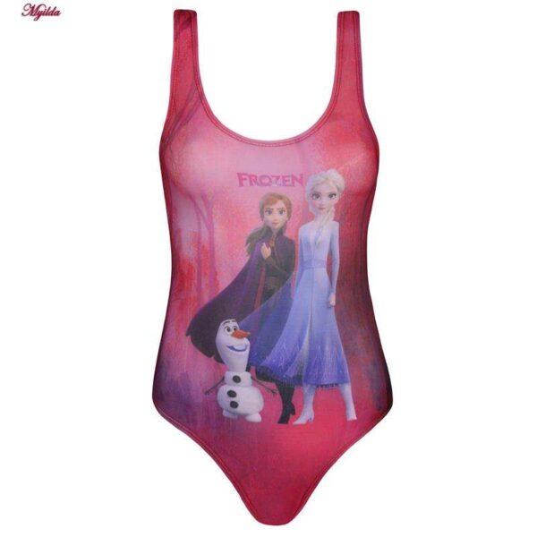 مایو دخترانه ماییلدا مدل Frozen کد 4412-3 رنگ صورتی
