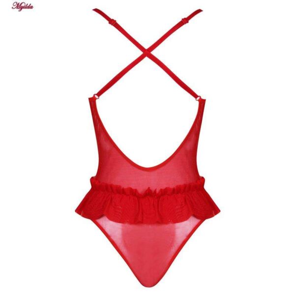 لباس خواب زنانه ماییلدا کد 4419-412 رنگ قرمز به همراه جوراب