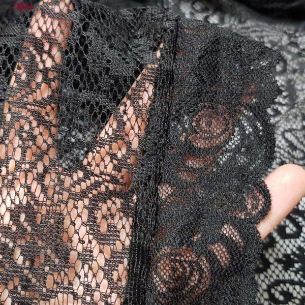 روبدوشامبر زنانه مدل گیپوری کد 4307-81002 رنگ مشکی