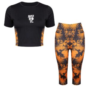 ست نیم تنه و شلوارک ورزشی زنانه ماییلدا مدل 4447-415P-03