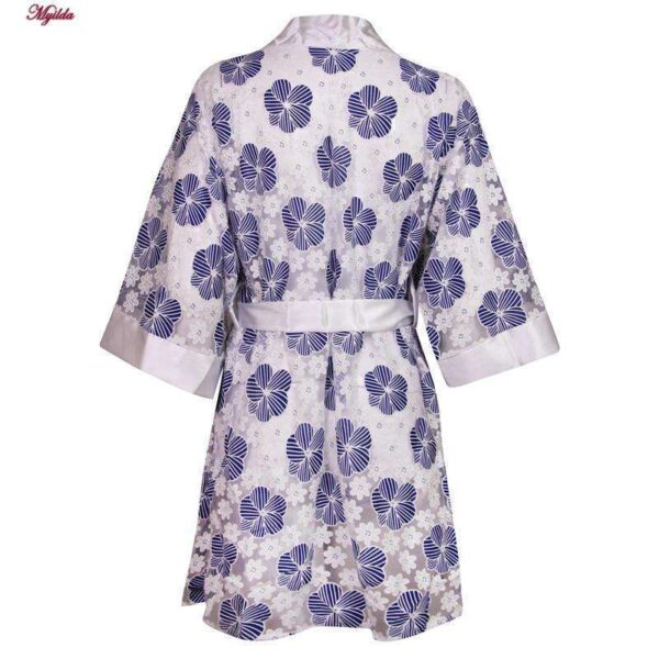 روبدوشامبر زنانه ماییلدا مدل گیپوری گلدار کد 4313 رنگ سرمه ای