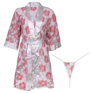 روبدوشامبر زنانه ماییلدا مدل گیپوری گلدار کد 4313 رنگ گلبهی