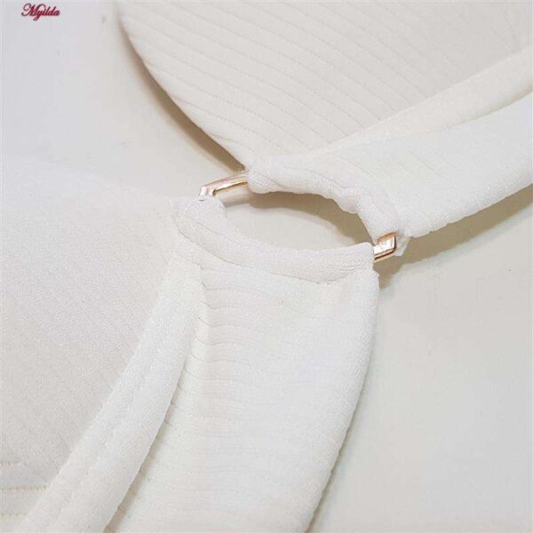 مایو زنانه ماییلدا مدل اسفنجی گره ای کد 4448-458 رنگ سفید