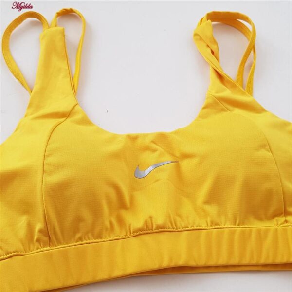 نیم تنه ورزشی زنانه مدل پد دار بدون فنر کد 4521-290P رنگ زرد
