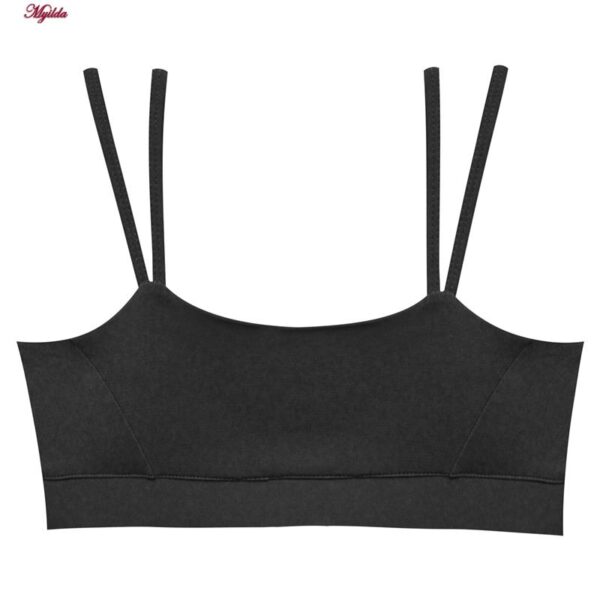 نیم تنه ورزشی زنانه مدل پد دار بدون فنر کد 4521-290P رنگ خاکستری تیره