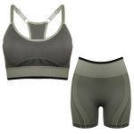 ست نیم تنه و شلوارک ورزشی زنانه ماییلدا مدل بدون فنر پددار کد 4486 رنگ سبز
