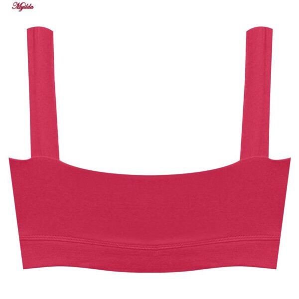 نیم تنه ورزشی زنانه مدل پد دار بدون فنر کد 4519-330P رنگ سرخابی