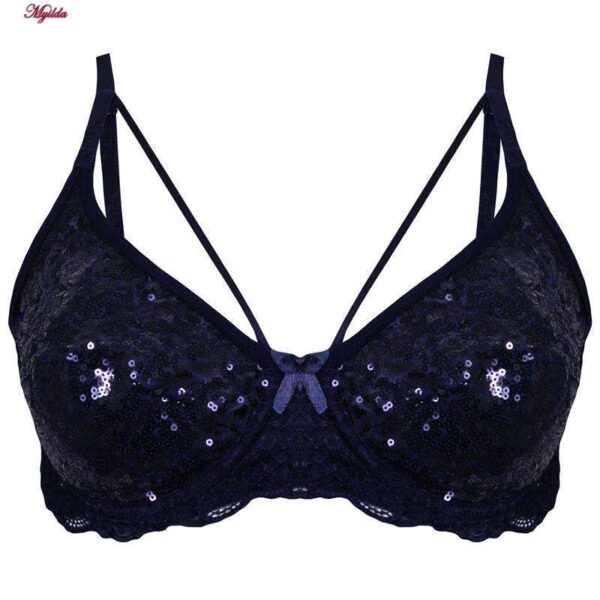 سوتین زنانه ایزابلا مدل پولکی هارنس فنردار کد 4459-04 رنگ سرمه ای سوتین زنانه ایزابلا مدل پولکی هارنس فنردار کد 4459-04 رنگ سرمه ای