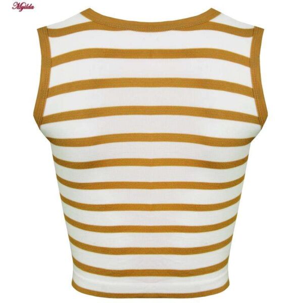 نیم تنه ورزشی زنانه ماییلدا مدل پددار بدون فنر کد 4481 رنگ خردلی