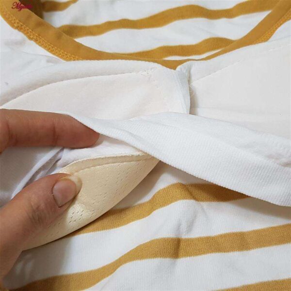 نیم تنه ورزشی زنانه ماییلدا مدل پددار بدون فنر کد 4481 رنگ خردلی