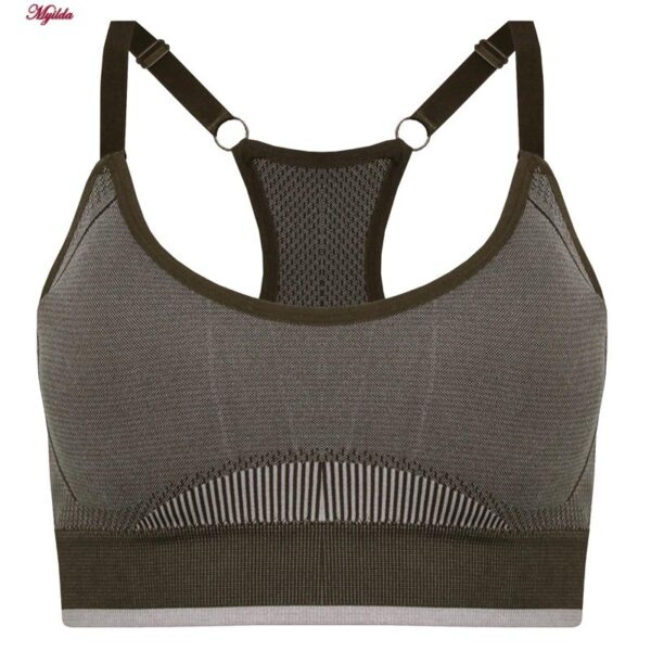 ست نیم تنه و شلوارک ورزشی زنانه ماییلدا مدل بدون فنر پددار کد 4486 رنگ قهوه ای