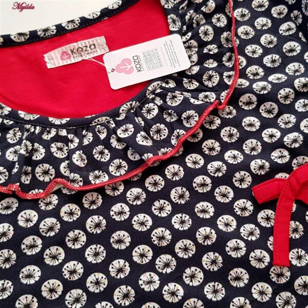 ست بلوز آستین بلند و شلوار زنانه کوزا مدل 9155 رنگ سرمه ای