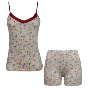 ست تاپ و شلوارک زنانه کوزا مدل پنبه ای کد 9115 رنگ سبز روشن