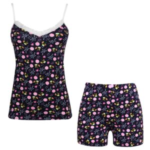 ست تاپ و شلوارک زنانه کوزا مدل پنبه ای کد 9115 رنگ سرمه ای