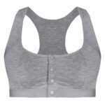 سوتین شیردهی مدل دکمه ای بدون فنر کد 4578 رنگ طوسی