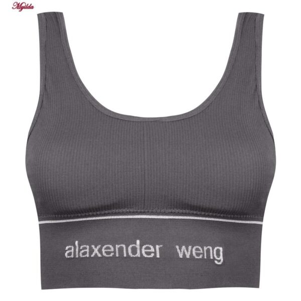 نیم تنه ورزشی زنانه ماییلدا مدل بدون فنر پددار کد 4559 رنگ خاکستری