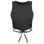 کراپ‌تاپ زنانه ماییلدا مدل بندی کد 4582 رنگ خاکستری تیره