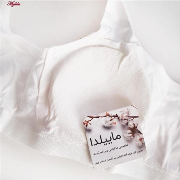 سوتین دخترانه ماییلدا مدل بدون فنر پددار کد 4571-MY رنگ آبی