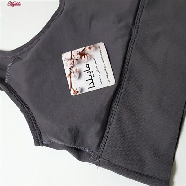 نیم تنه ورزشی زنانه ماییلدا مدل بدون فنر پددار کد 4559 رنگ خاکستری