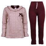 ست بلوز آستین بلند و شلوار زنانه کوزا مدل 9155 رنگ گلبهی