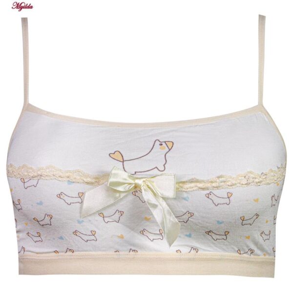 نیم تنه دخترانه ماییلدا مدل بدون فنر بدون پد کد 4566 رنگ کرم