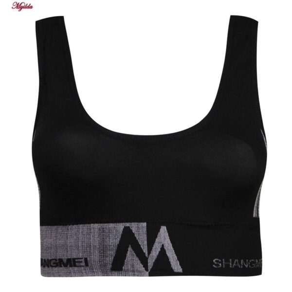 نیم تنه ورزشی زنانه ماییلدا مدل بدون فنر پددار کد 4561 رنگ مشکی