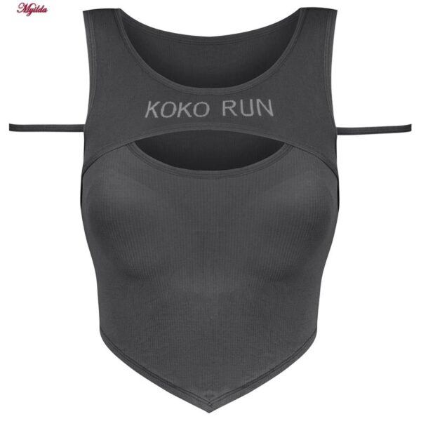 نیم تنه ورزشی زنانه ماییلدا مدل بدون فنر پددار کد 4581 رنگ خاکستری