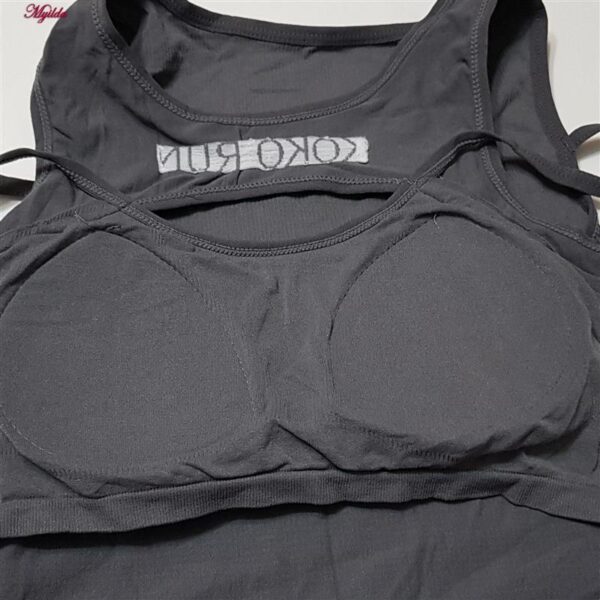نیم تنه ورزشی زنانه ماییلدا مدل بدون فنر پددار کد 4581 رنگ خاکستری