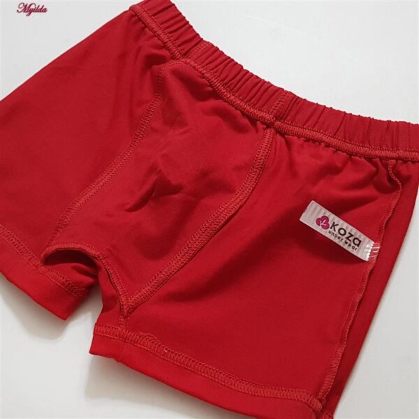 شورت پسرانه کوزا مدل پادار پنبه ای کد 4595 رنگ قرمز