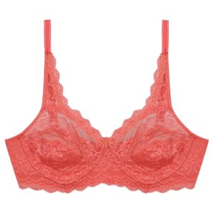 سوتین زنانه پانیذ مدل گیپوری فنردار کد 66365-new رنگ گلبهی