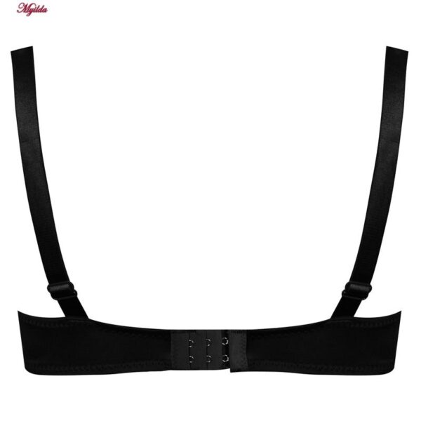 ست شورت و سوتین زنانه ماییلدا مدل پوش آپ فنردار نگینی کد 4640 رنگ مشکی